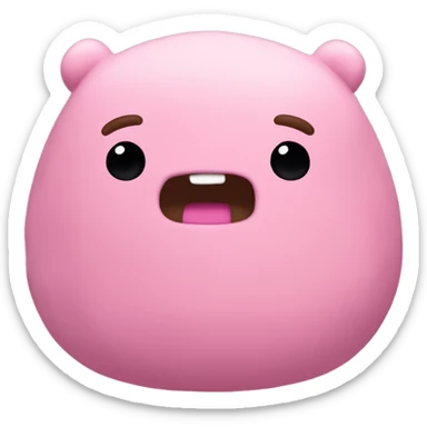 Pink Big foot squishmallow sticker