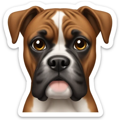boxer dog sticker