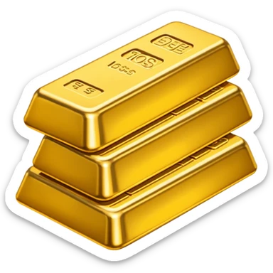 Many gold bars sticker