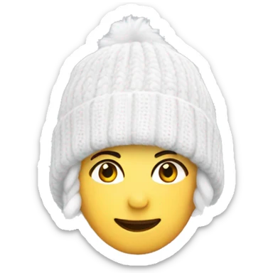 white winter beanie no person sticker