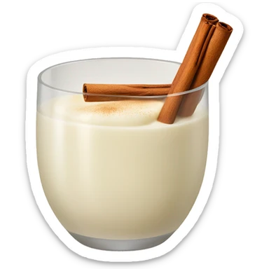 Eggnog with cinnamon sticks  sticker