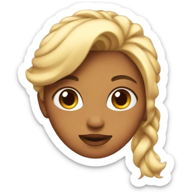 Cute girly emoji sticker