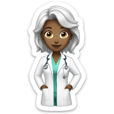 Female white Doctor aesthetic sticker