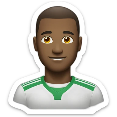 guy with soccer ball head sticker