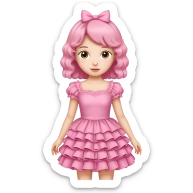 barbie girl dress color sticker