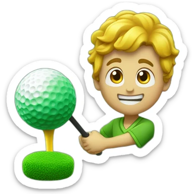 minigolf and brokkoli sticker