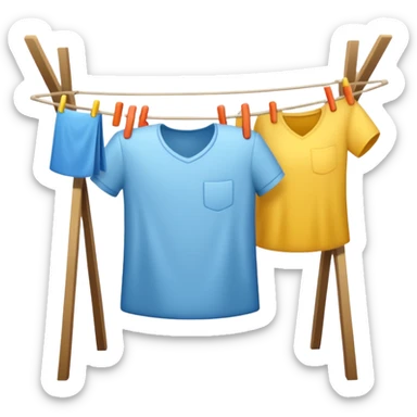laundry drying line sticker