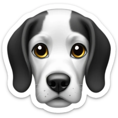 beagle dog black and white sticker