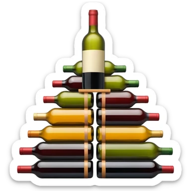 mountain of wine bottles sticker