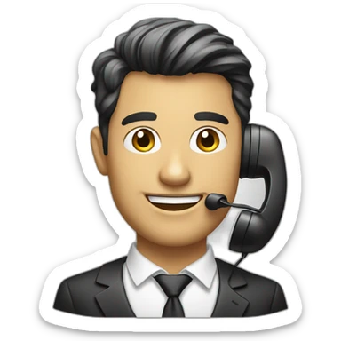 a young , richman,talk phone sticker