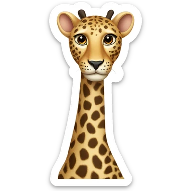 Leopard with giraffe neck  sticker