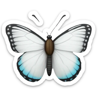 White pnada got his butterfly sticker