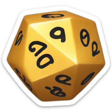 D20 dice sticker