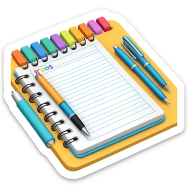 Emoji de um planner pra da prova  sticker