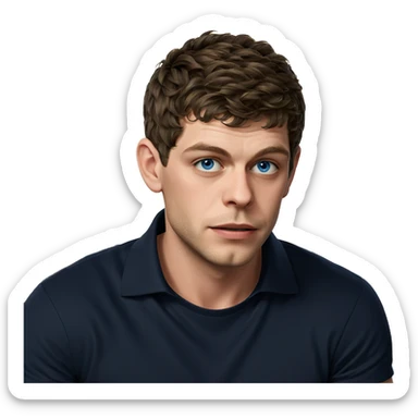 male with blue eyes sticker