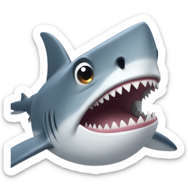 shark happy sticker