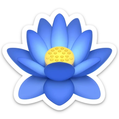 Bule lotus sticker