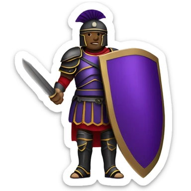 Roman Praetorian guard, black and purple armour sticker