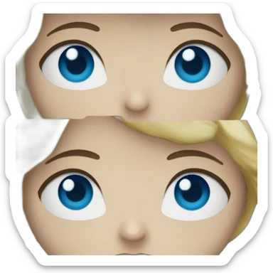 Linda ojos azules cientifica sticker