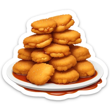 Dripping seasoned nuggets spicy sticker