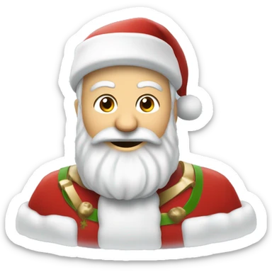 Pere noel sur son traîneau avec ces rennes  sticker