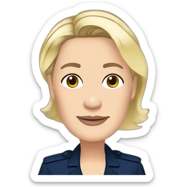 Marine le pen Bitmoji sticker