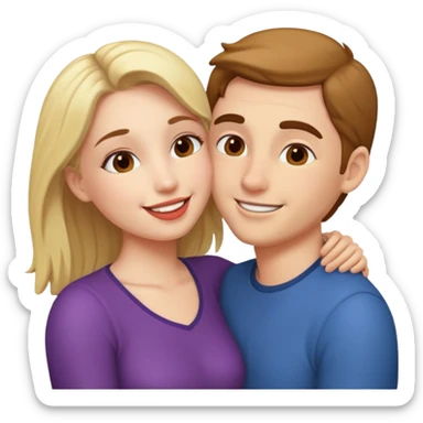 Two people kissing  sticker