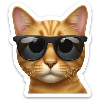 Cat with sunglasses sticker