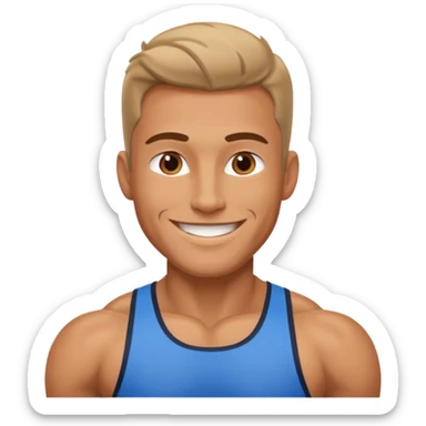 sportive man sticker