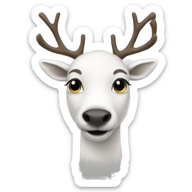 white-reindeer sticker