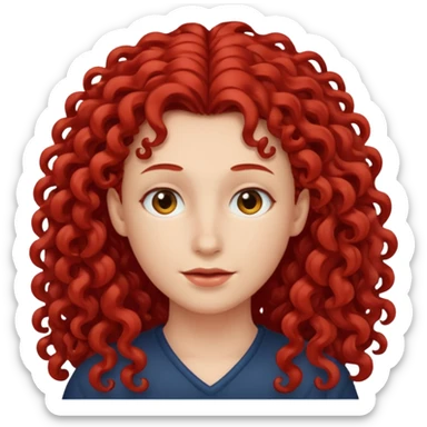 Pelirrojo pelo largo con rulos sticker