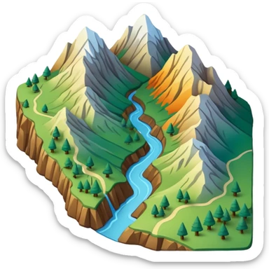Map for hiking sticker