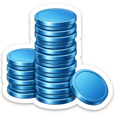 blue coins credit pack sticker