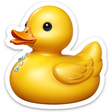 Crystallized rubber duck sticker