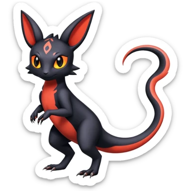 Salandit-Umbreon-Noibat-Litten-Hybrid (Full body) sticker