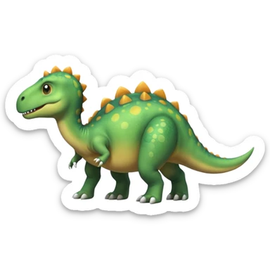 small herbivorous celestial dinosaur that walks on all fours with a short neck sticker