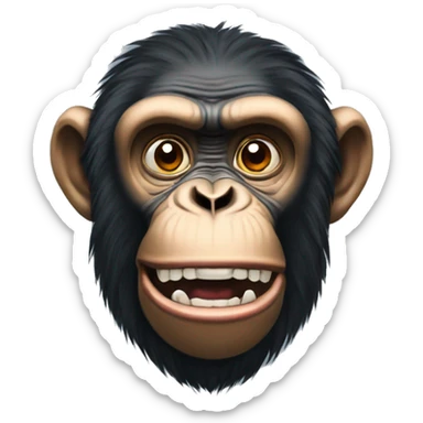 mad chimpanzee sticker