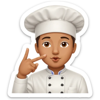 chef making the kiss gesture with fingers, expression of perfection sticker