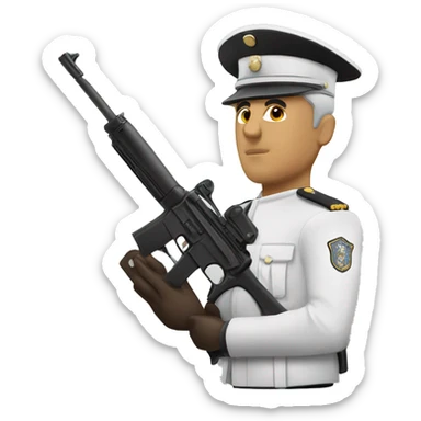 Gendarme blanco sticker