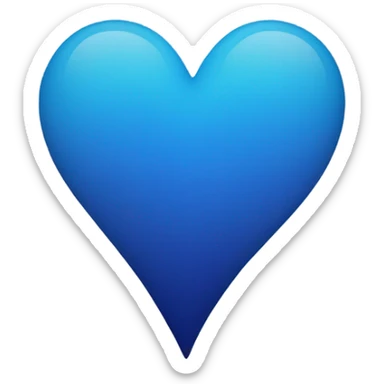 Heart blue degrade sticker