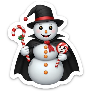 cute vampire snowman sticker
