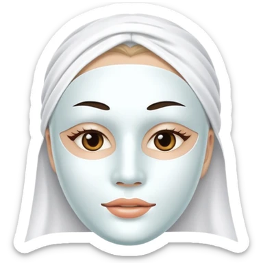 a white skincare beauty mask pack for face sticker