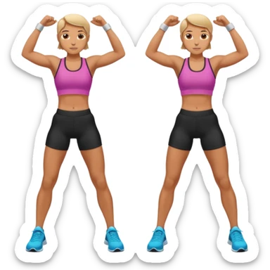 person doing parallel exercise sticker