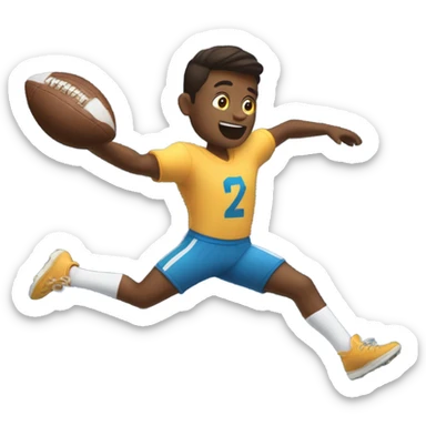 Catching a football sticker