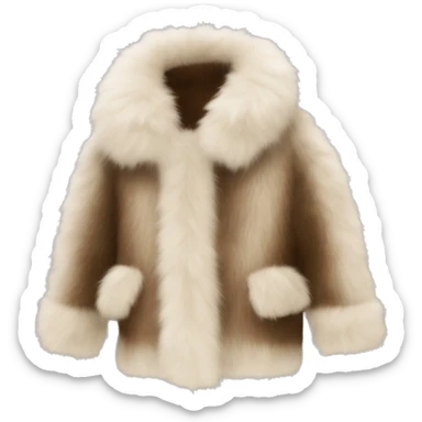 Chique fur coat sticker