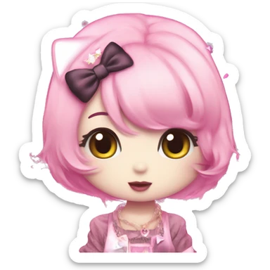 coquette aesthetic hello kitty japan night core sticker