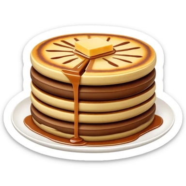 Cinematic Realistic Martabak Manis Dessert Emoji, depicted as a thick, sweet pancake filled with chocolate, cheese, and condensed milk rendered with detailed textures and vibrant, indulgent lighting. sticker