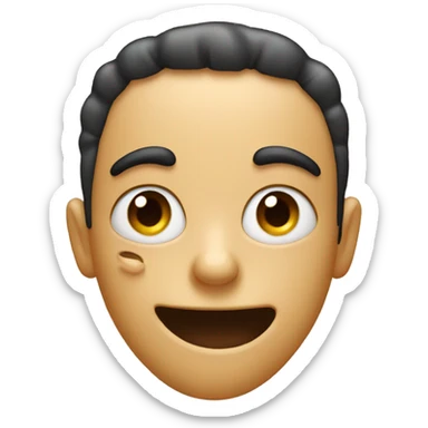 Emoji biting its lip and squiggly eyebrows  sticker