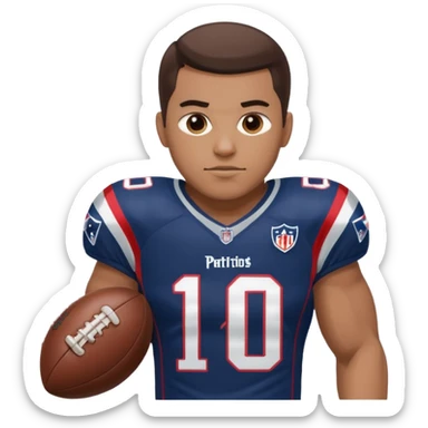  patriots player number 10 sticker