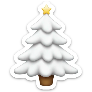 White Christmas tree  sticker